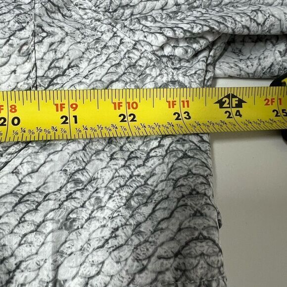 Reel Legends Shirt Mens Saltwater Gray White Button Up Long Sleeve Fishing Sz M - Picture 11 of 13